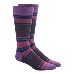 ALFATECH BY ALFANI Mens Purple Rayon Moisture Wicking Casual Crew Socks 7-12
